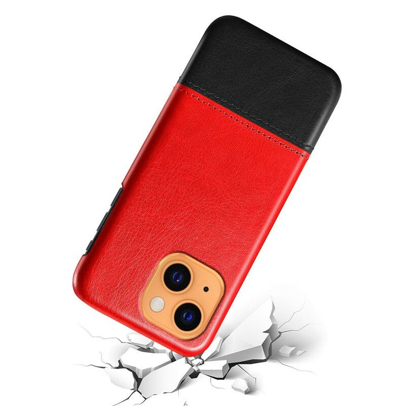 Cover iPhone 13 Mini Ksq Effetto Pelle Bicolore