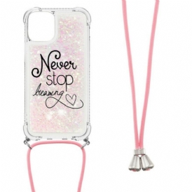 Cover iPhone 13 Mini Never Stop Glitter Coulisse