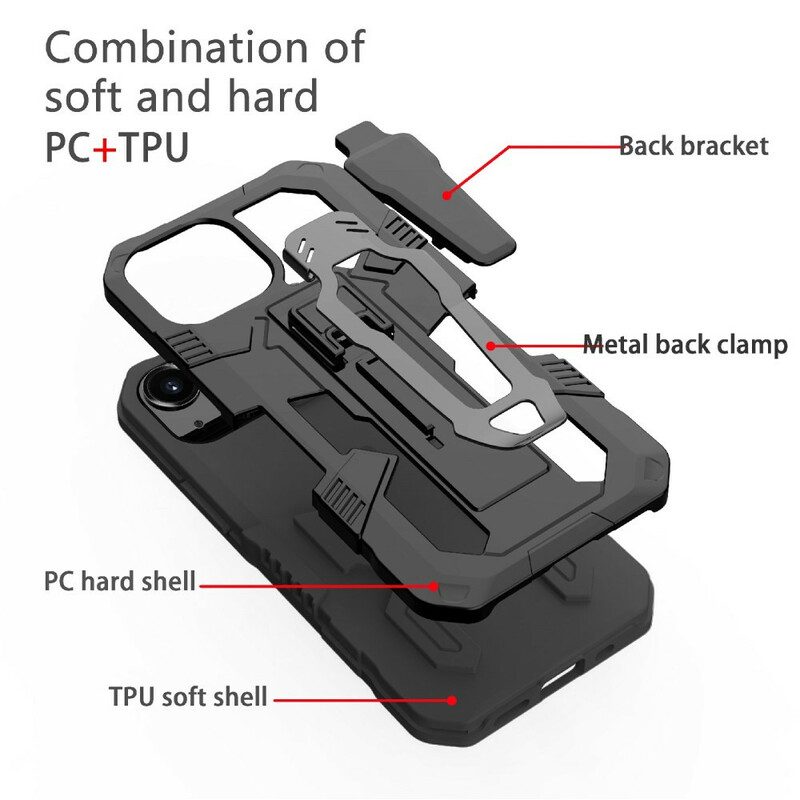 Cover iPhone 13 Mini Robot Con Clip Da Cintura