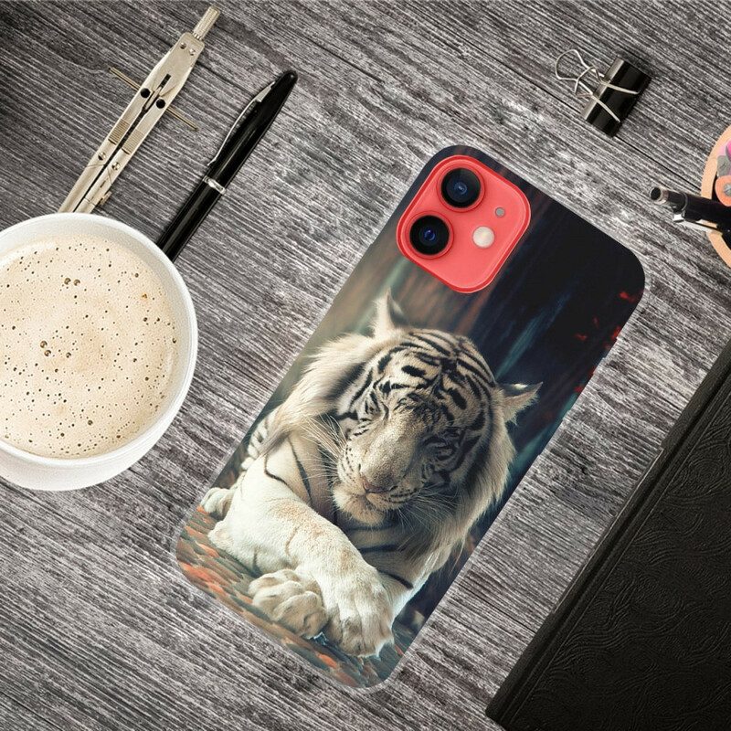 Cover iPhone 13 Mini Tigre Flessibile