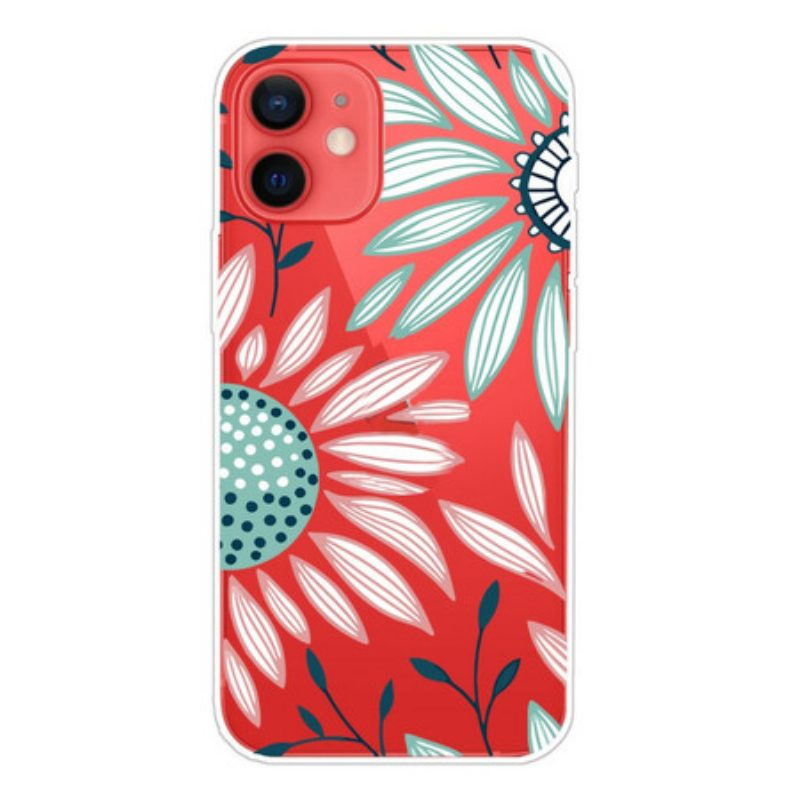 Cover iPhone 13 Mini Un Fiore Trasparente