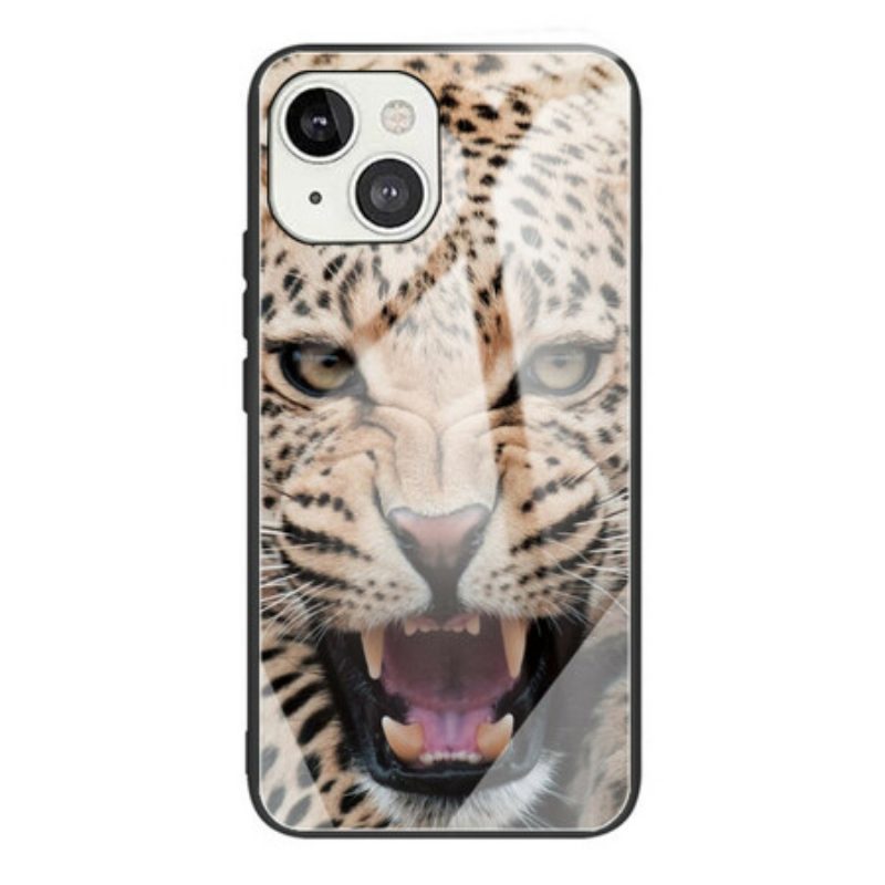 Cover iPhone 13 Mini Vetro Temperato Leopardo