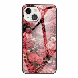 Cover iPhone 13 Mini Vetro Temperato Rose Flowers