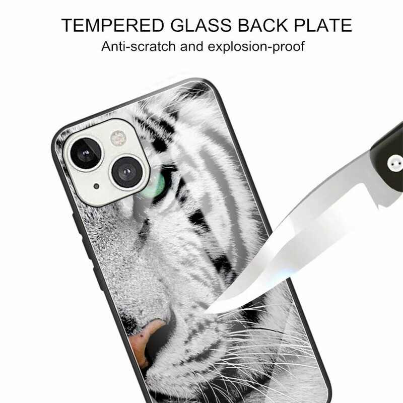 Cover iPhone 13 Mini Vetro Temperato Tigre