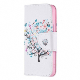 Custodia in pelle iPhone 13 Mini Albero Fiorito