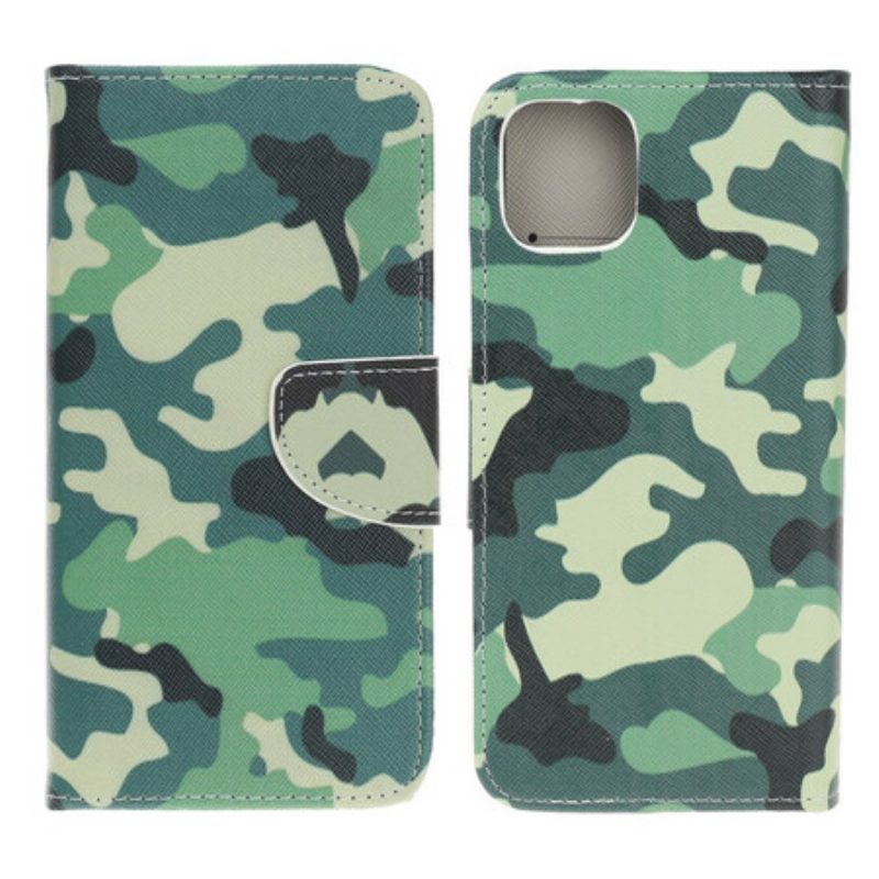 Custodia in pelle iPhone 13 Mini Camuffamento Militare