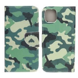 Custodia in pelle iPhone 13 Mini Camuffamento Militare