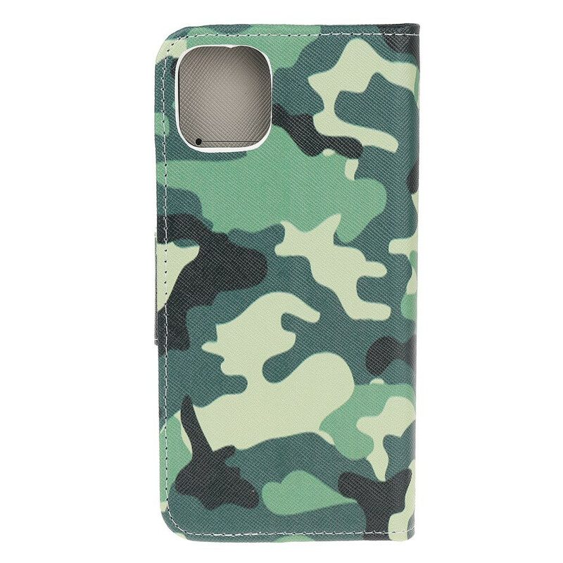 Custodia in pelle iPhone 13 Mini Camuffamento Militare