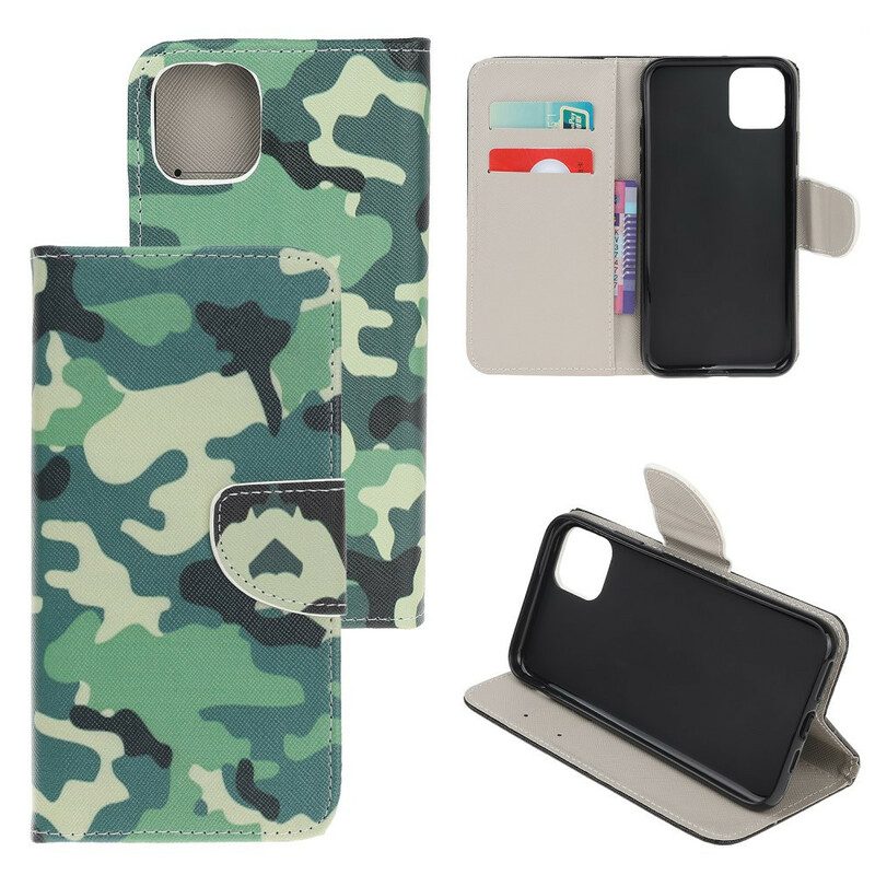 Custodia in pelle iPhone 13 Mini Camuffamento Militare