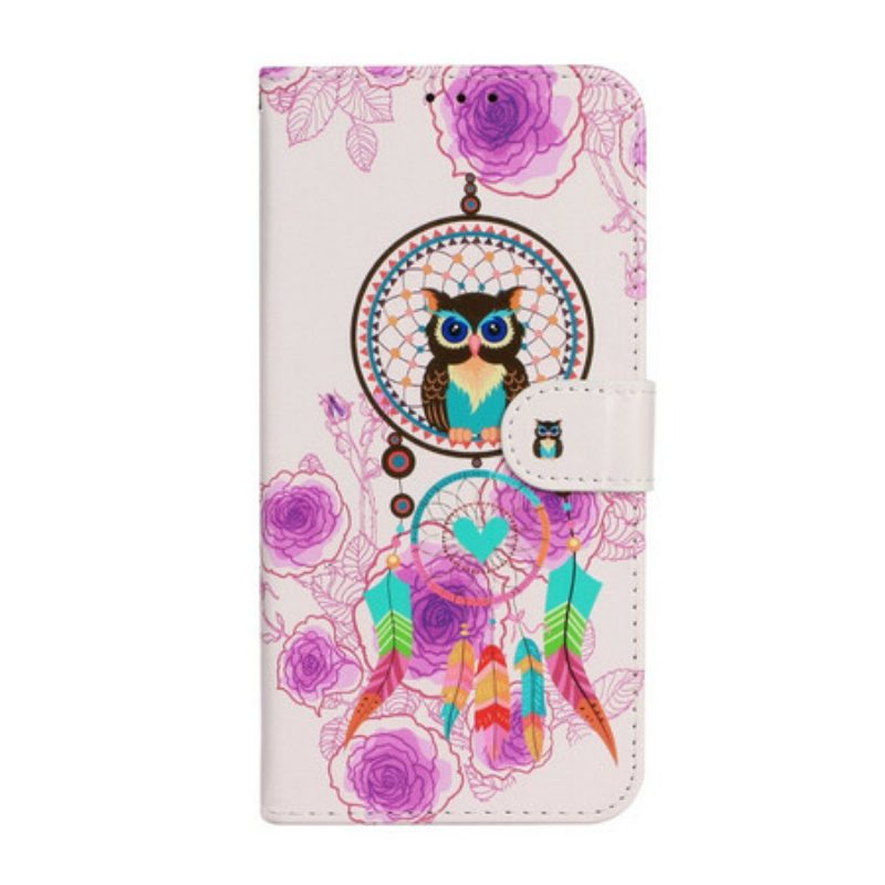 Custodia in pelle iPhone 13 Mini Civetta Gufo Mandala