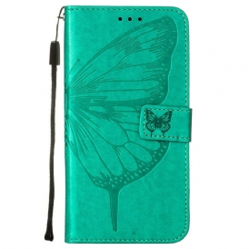 Custodia in pelle iPhone 13 Mini Disegno Farfalla