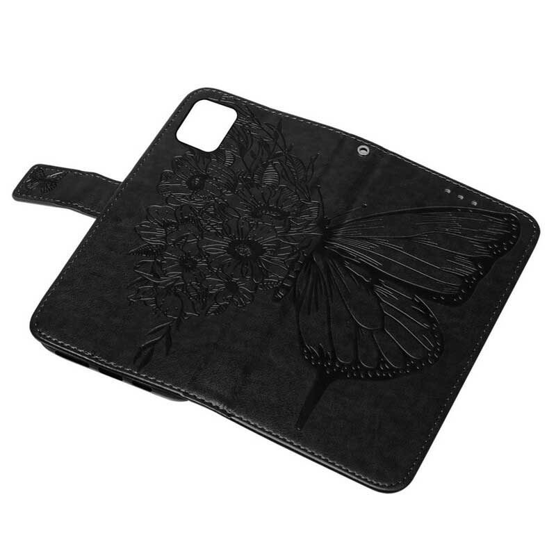 Custodia in pelle iPhone 13 Mini Disegno Farfalla