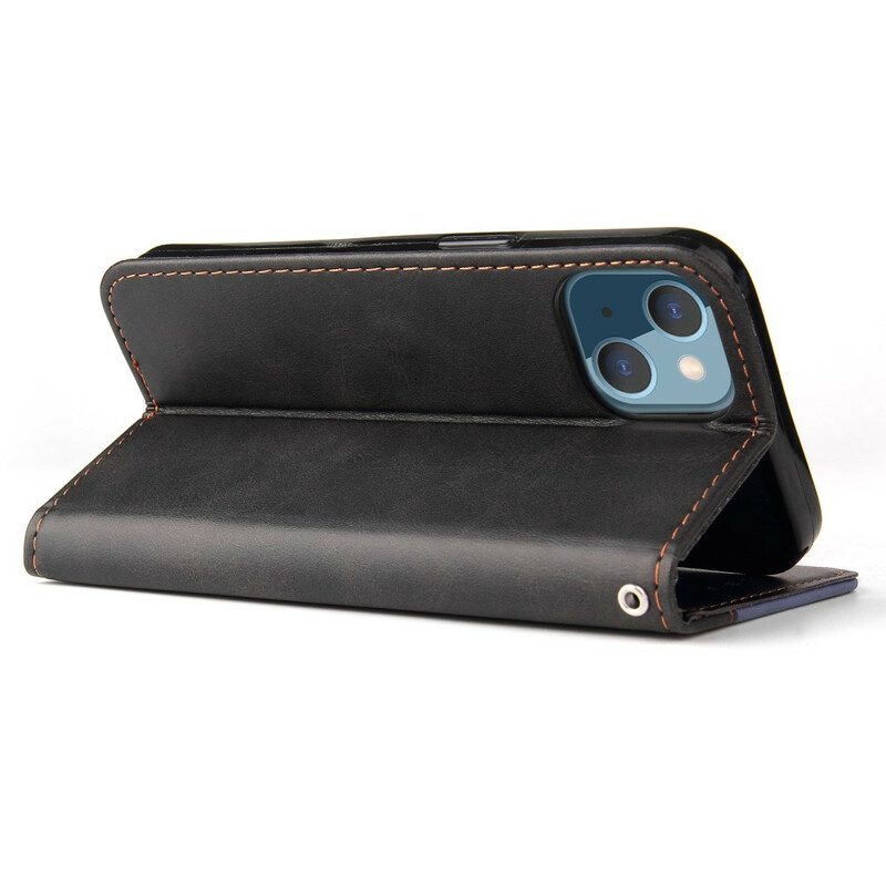 Custodia in pelle iPhone 13 Mini Ecopelle Bicolore