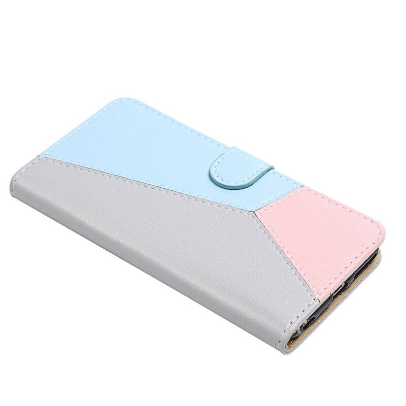 Custodia in pelle iPhone 13 Mini Effetto Pelle Tricolore