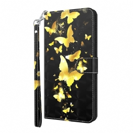 Custodia in pelle iPhone 13 Mini Farfalle