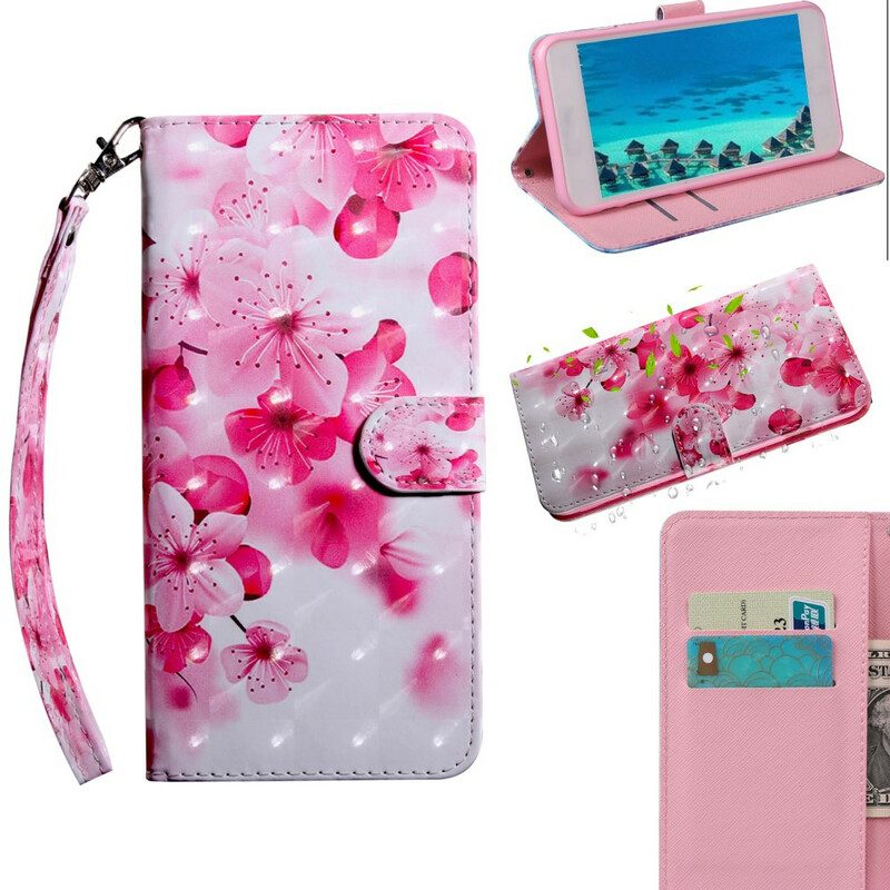 Custodia in pelle iPhone 13 Mini Fiore Punto Luce Fiori