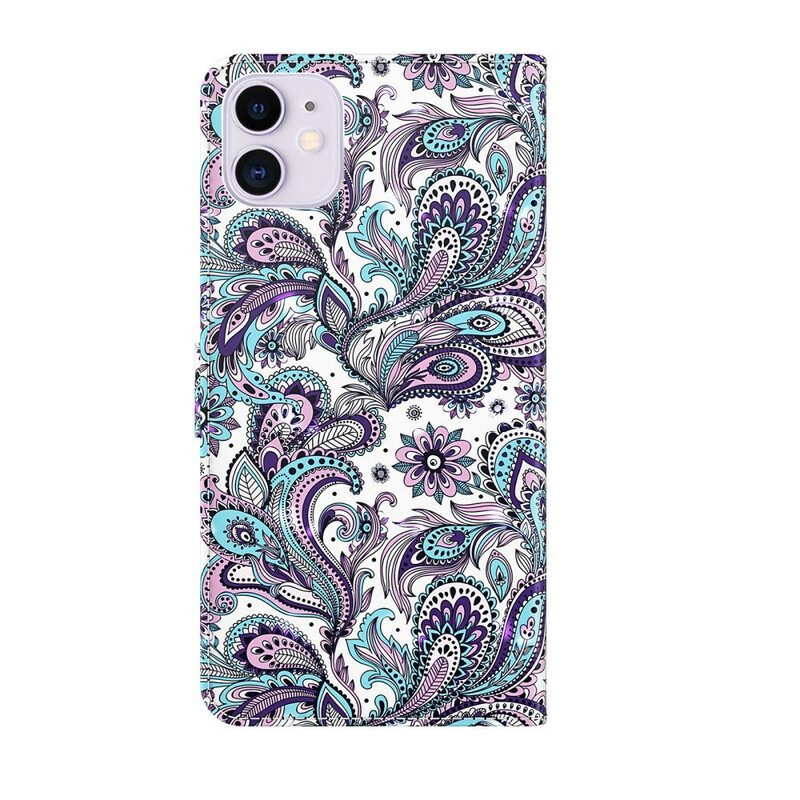 Custodia in pelle iPhone 13 Mini Modelli Di Fiori