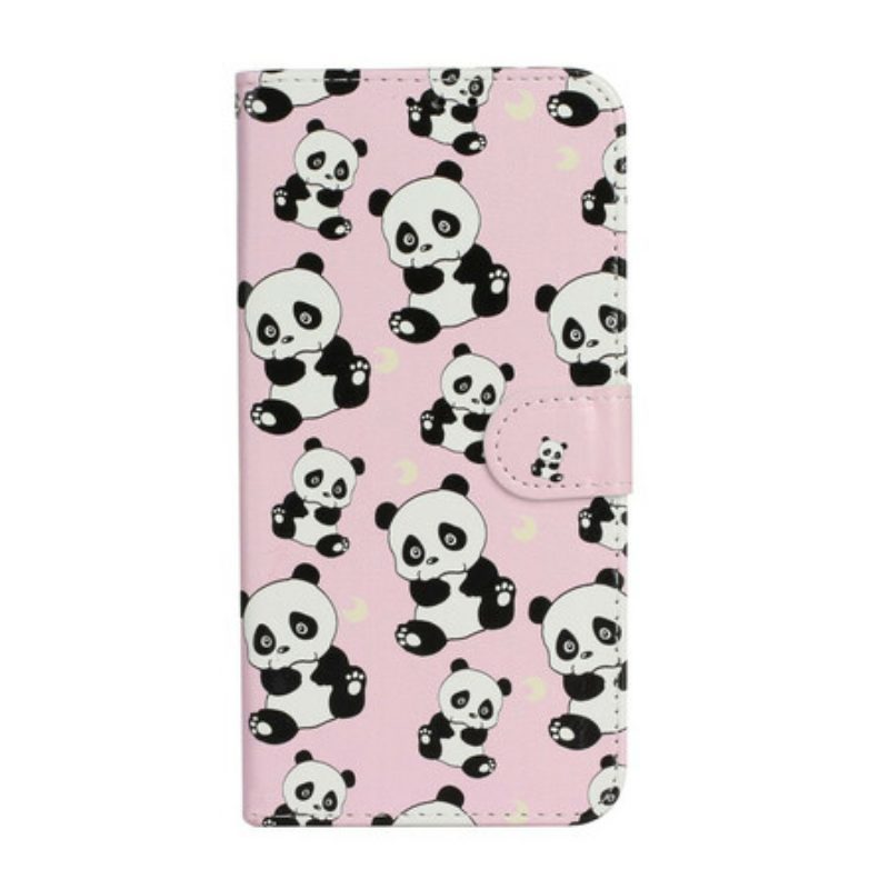 Custodia in pelle iPhone 13 Mini Panda Multipli