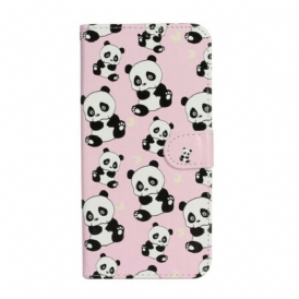 Custodia in pelle iPhone 13 Mini Panda Multipli