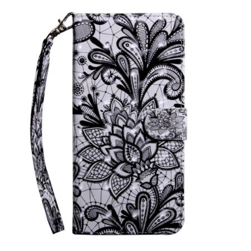 Custodia in pelle iPhone 13 Mini Pizzo Punto Luce