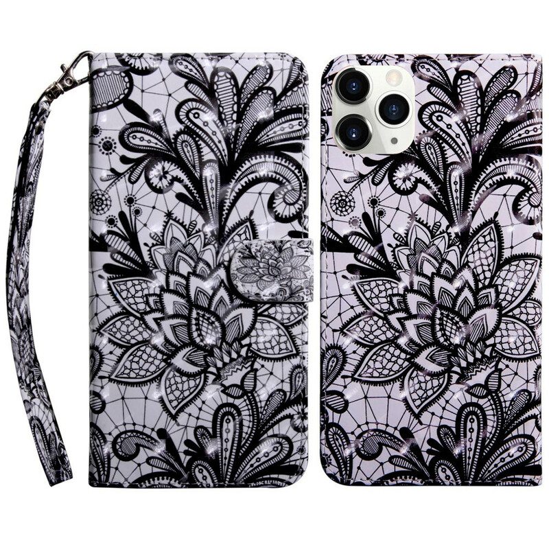 Custodia in pelle iPhone 13 Mini Pizzo Punto Luce