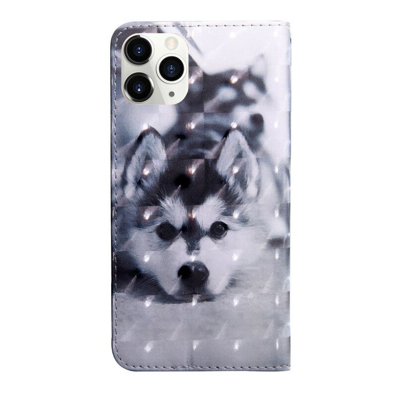 Custodia in pelle iPhone 13 Mini Punto Luce Gustave Il Cane