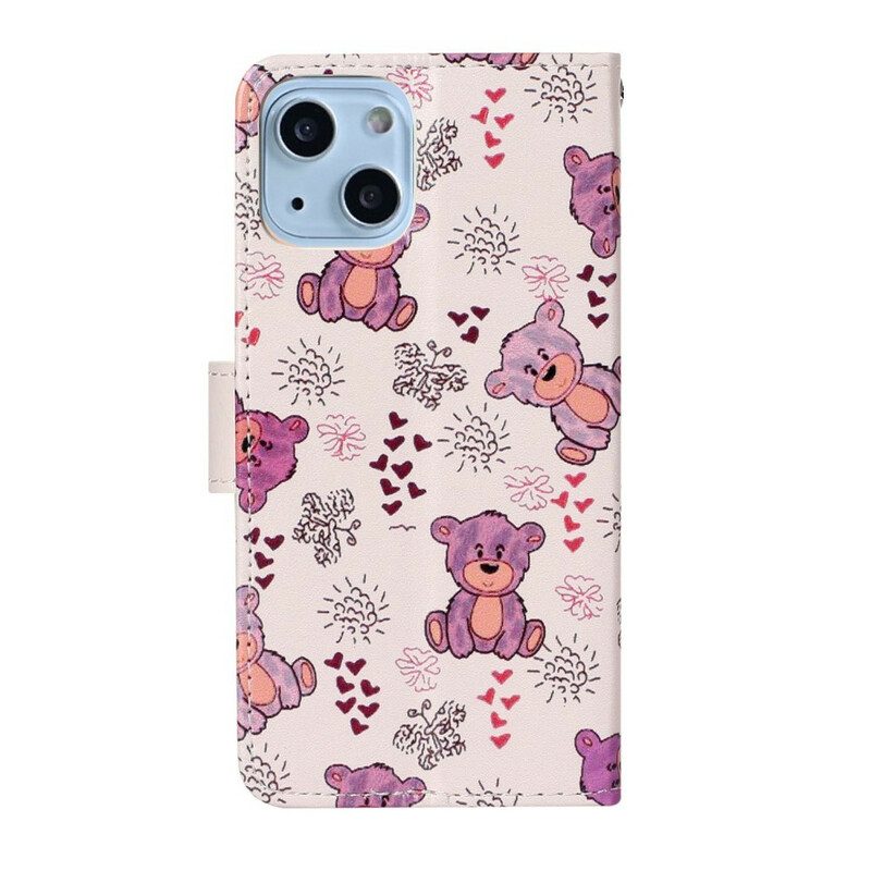 Custodia in pelle iPhone 13 Mini Solo Orsi