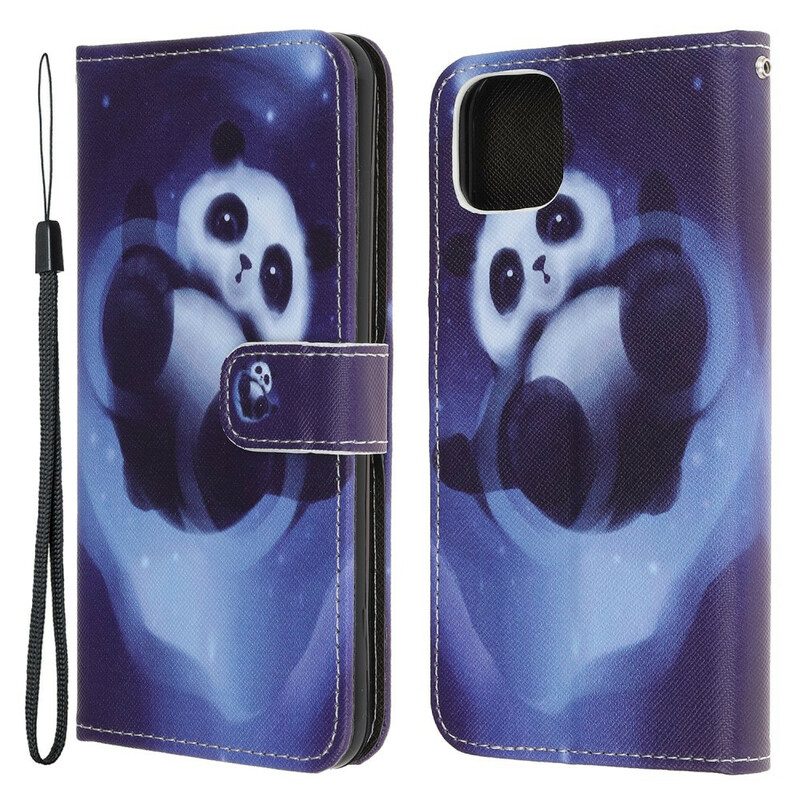 Custodia in pelle iPhone 13 Mini Spazio Panda