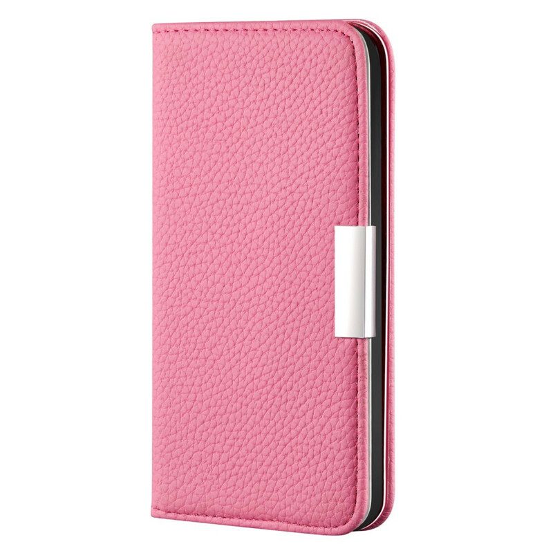 Folio Cover iPhone 13 Mini Custodia in pelle Ecopelle Litchi Ultra Chic