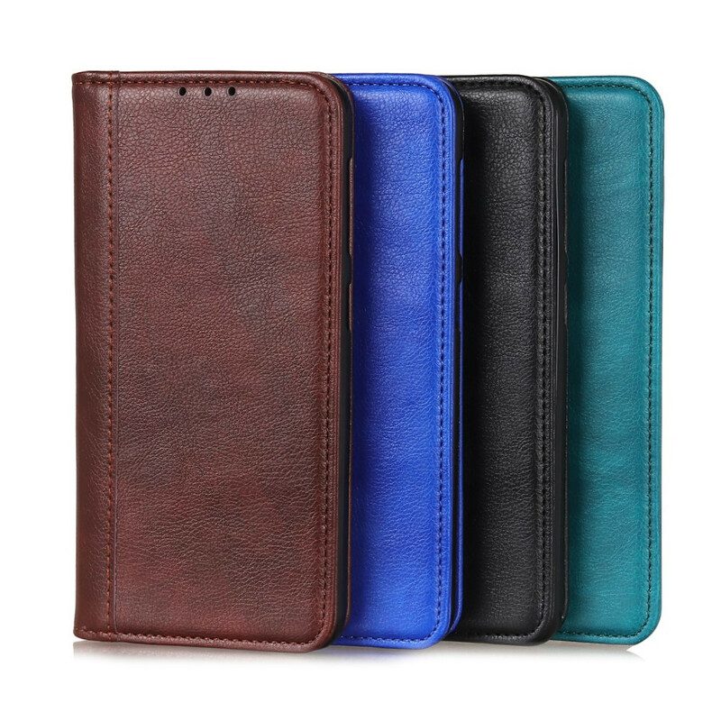 Folio Cover iPhone 13 Mini Custodia in pelle Eleganza Split Litchi Leather