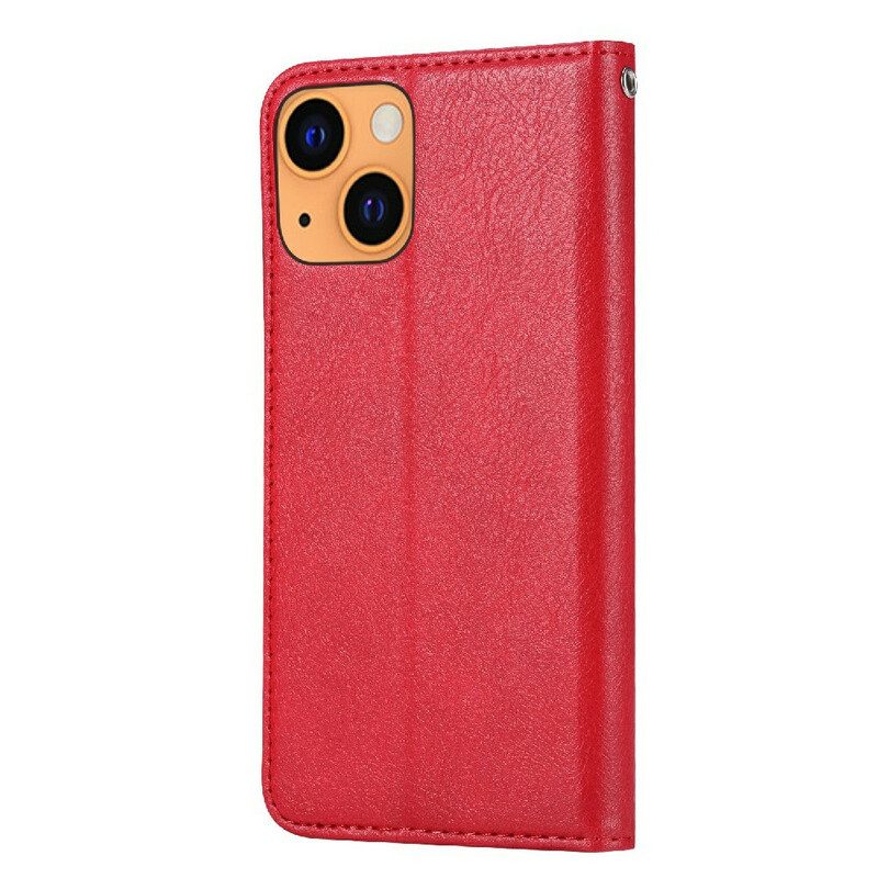 Folio Cover iPhone 13 Mini Custodia in pelle Portacarte In Ecopelle