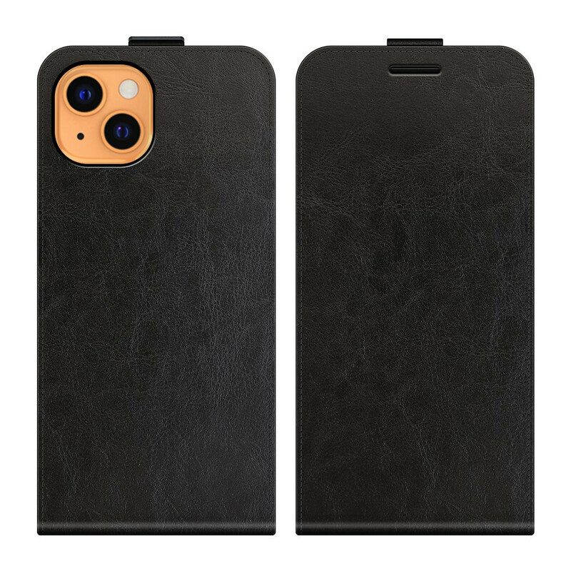 Folio Cover iPhone 13 Mini Custodia in pelle Ribalta Verticale Effetto Pelle