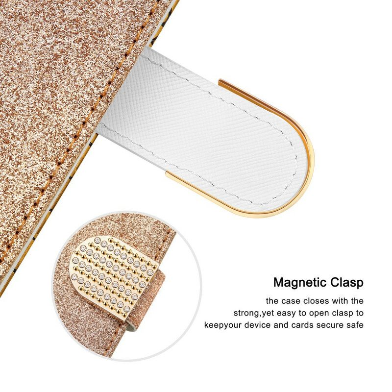 Folio Cover iPhone 13 Mini Diamanti Coccodrillo