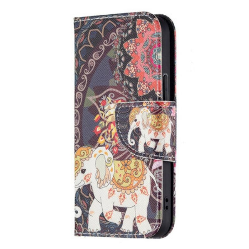 Folio Cover iPhone 13 Mini Elefante Indiano