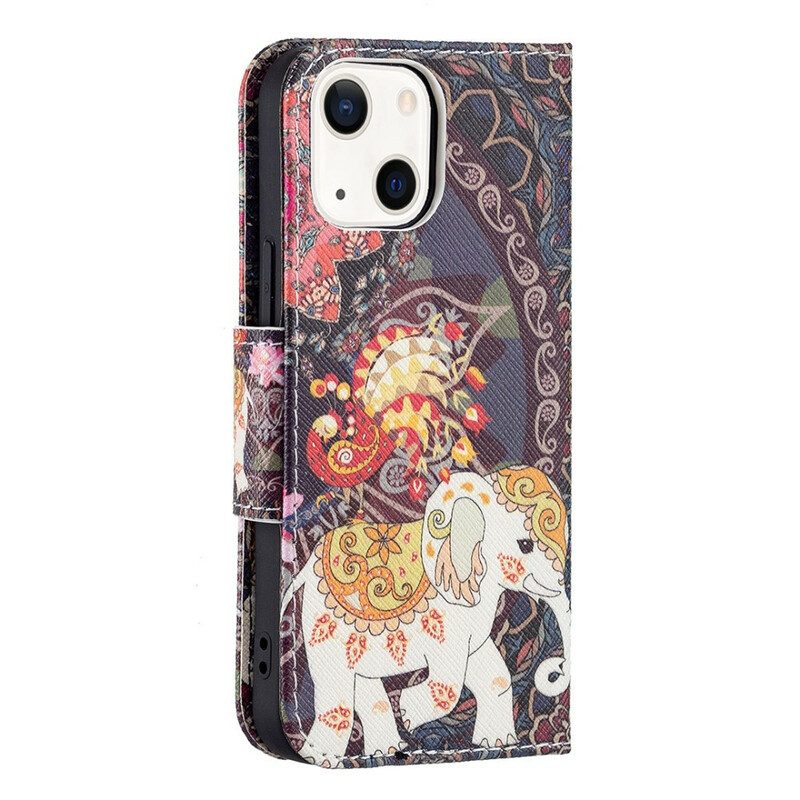 Folio Cover iPhone 13 Mini Elefante Indiano