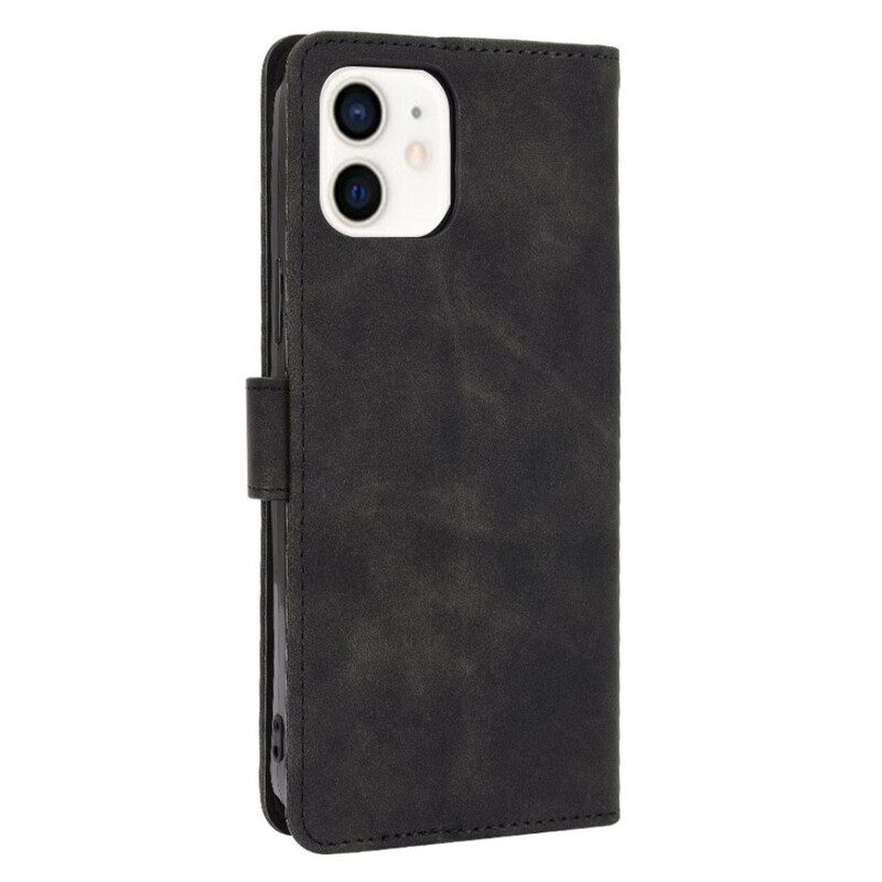 Folio Cover iPhone 13 Mini Tocco Di Pelle