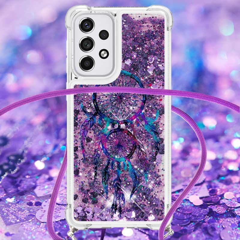 Cover Samsung Galaxy A33 5G Acchiappasogni Glitterato Con Coulisse