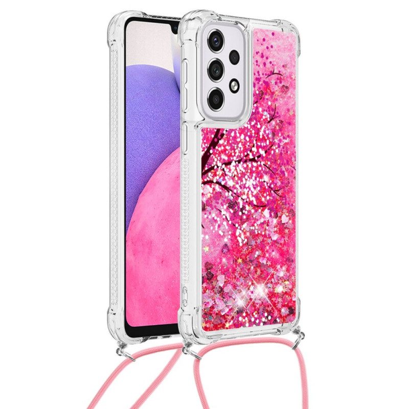 Cover Samsung Galaxy A33 5G Albero Di Paillettes Con Coulisse