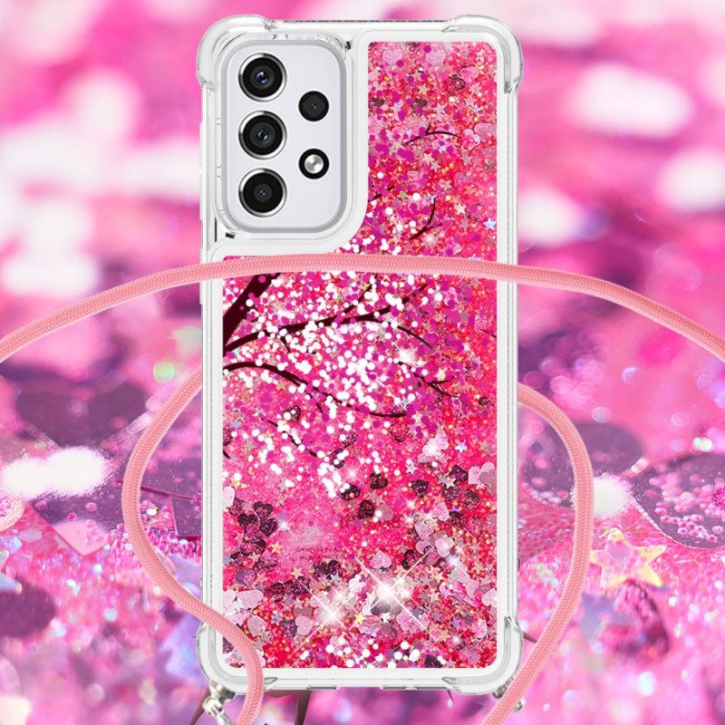 Cover Samsung Galaxy A33 5G Albero Di Paillettes Con Coulisse