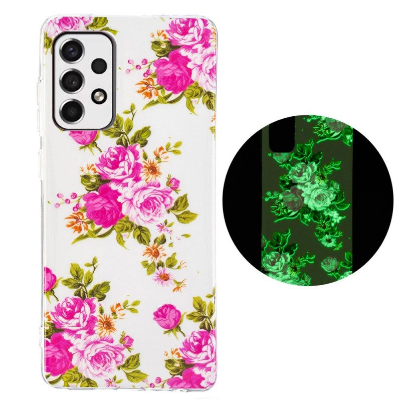 Cover Samsung Galaxy A33 5G Fiori Liberty Fluorescenti