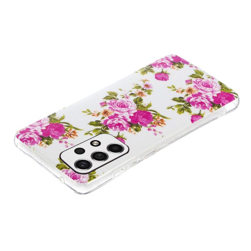 Cover Samsung Galaxy A33 5G Fiori Liberty Fluorescenti