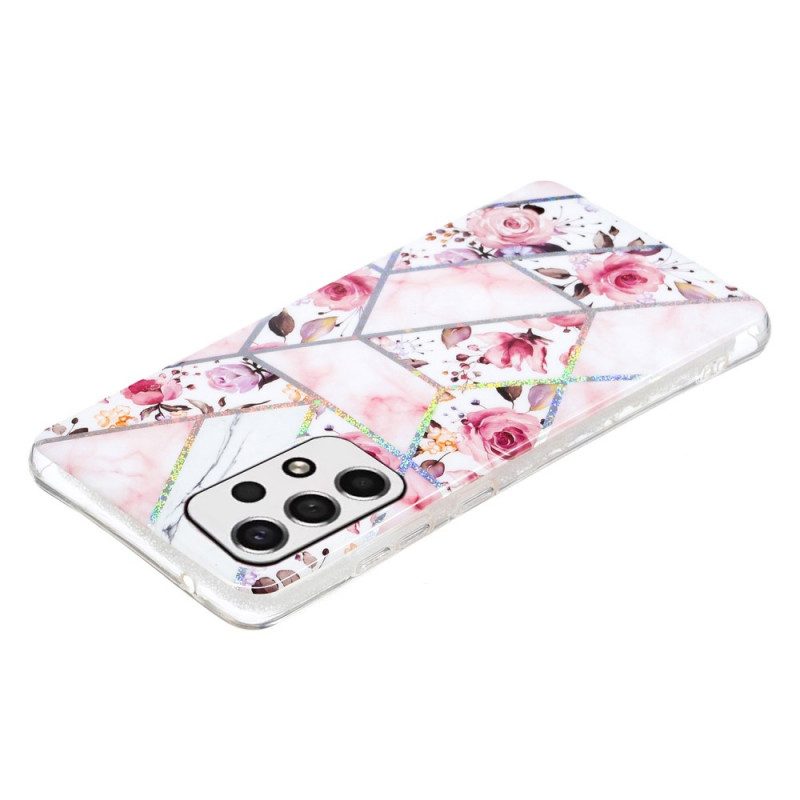 Cover Samsung Galaxy A33 5G Fiori Marmorizzati