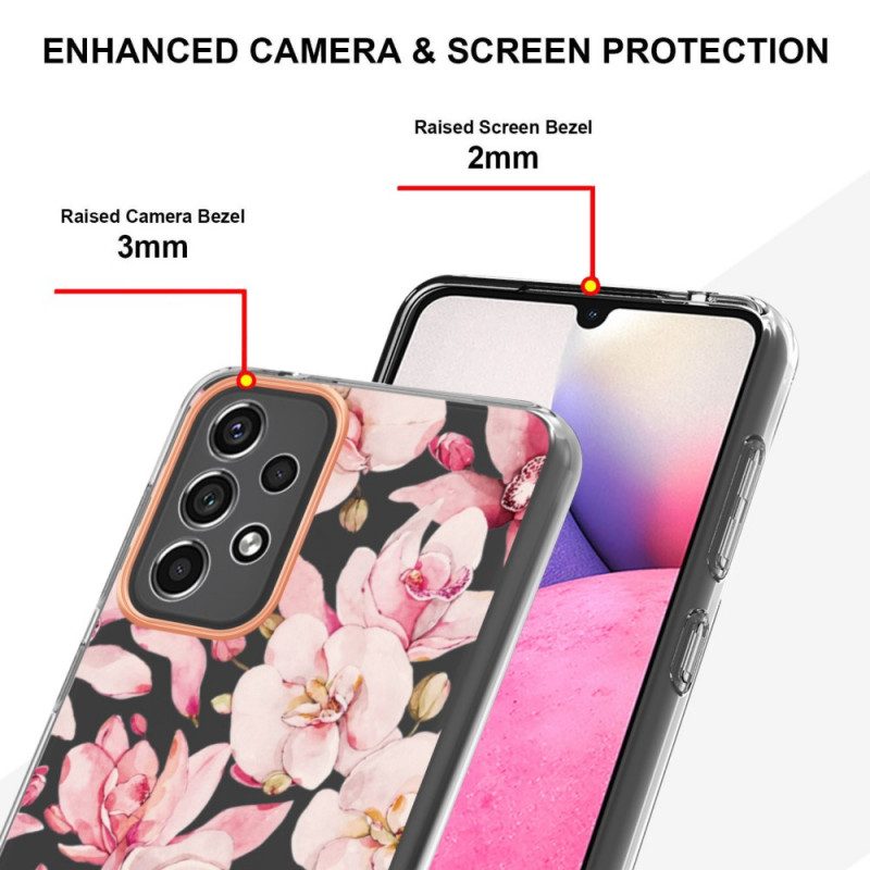 Cover Samsung Galaxy A33 5G Floreale Senza Soluzione Di Continuità