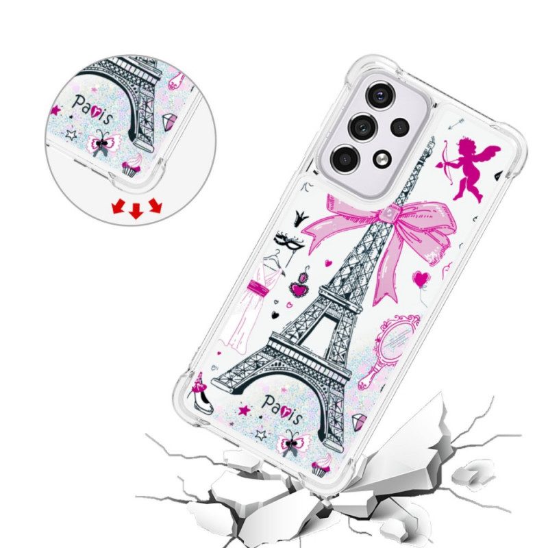 Cover Samsung Galaxy A33 5G Le Paillettes Della Torre Eiffel