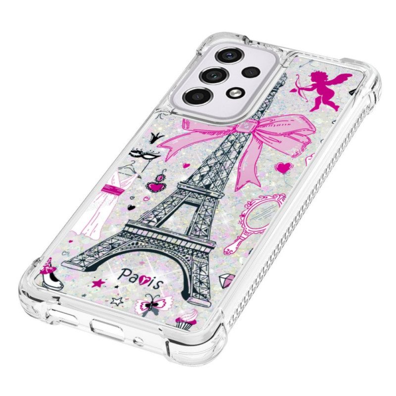 Cover Samsung Galaxy A33 5G Le Paillettes Della Torre Eiffel