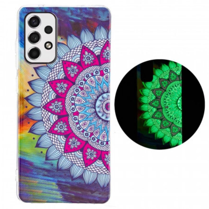 Cover Samsung Galaxy A33 5G Mandala Colorato Fluorescente