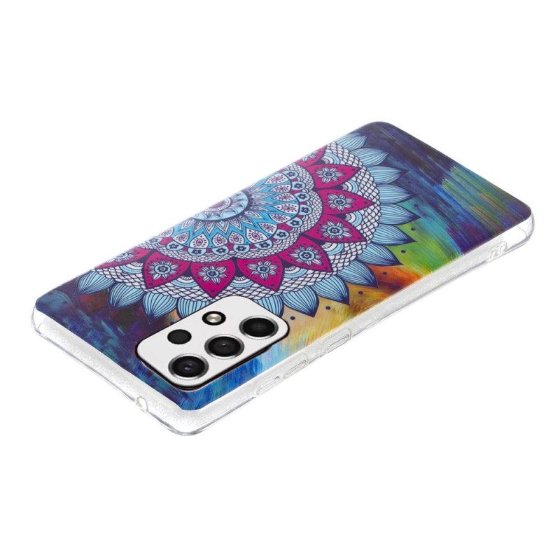 Cover Samsung Galaxy A33 5G Mandala Colorato Fluorescente