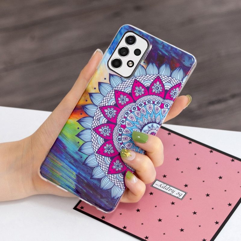 Cover Samsung Galaxy A33 5G Mandala Colorato Fluorescente