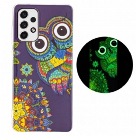 Cover Samsung Galaxy A33 5G Mandala Gufo Fluorescente