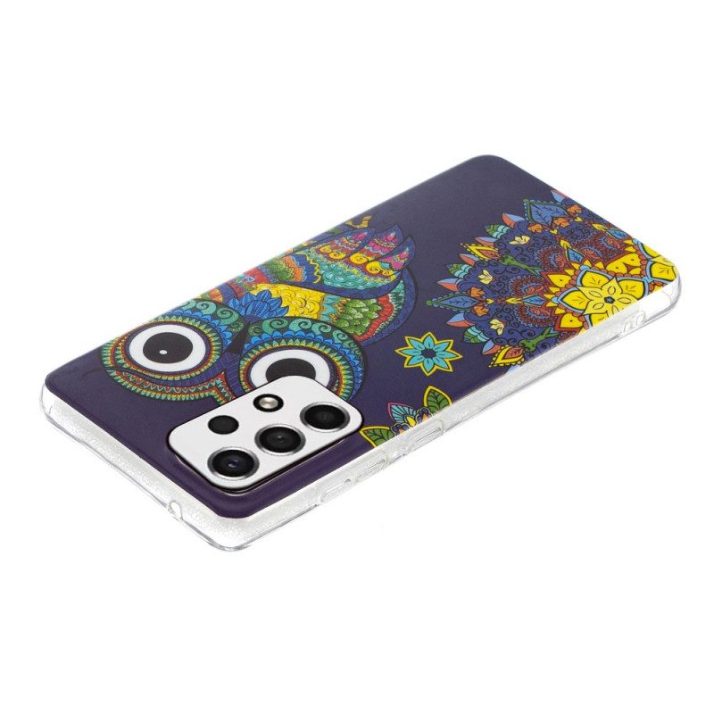 Cover Samsung Galaxy A33 5G Mandala Gufo Fluorescente